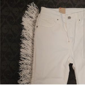 Levis fringe skinny jeans